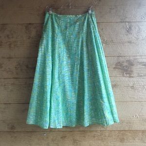Mint Patterned A-Line Maxi Skirt